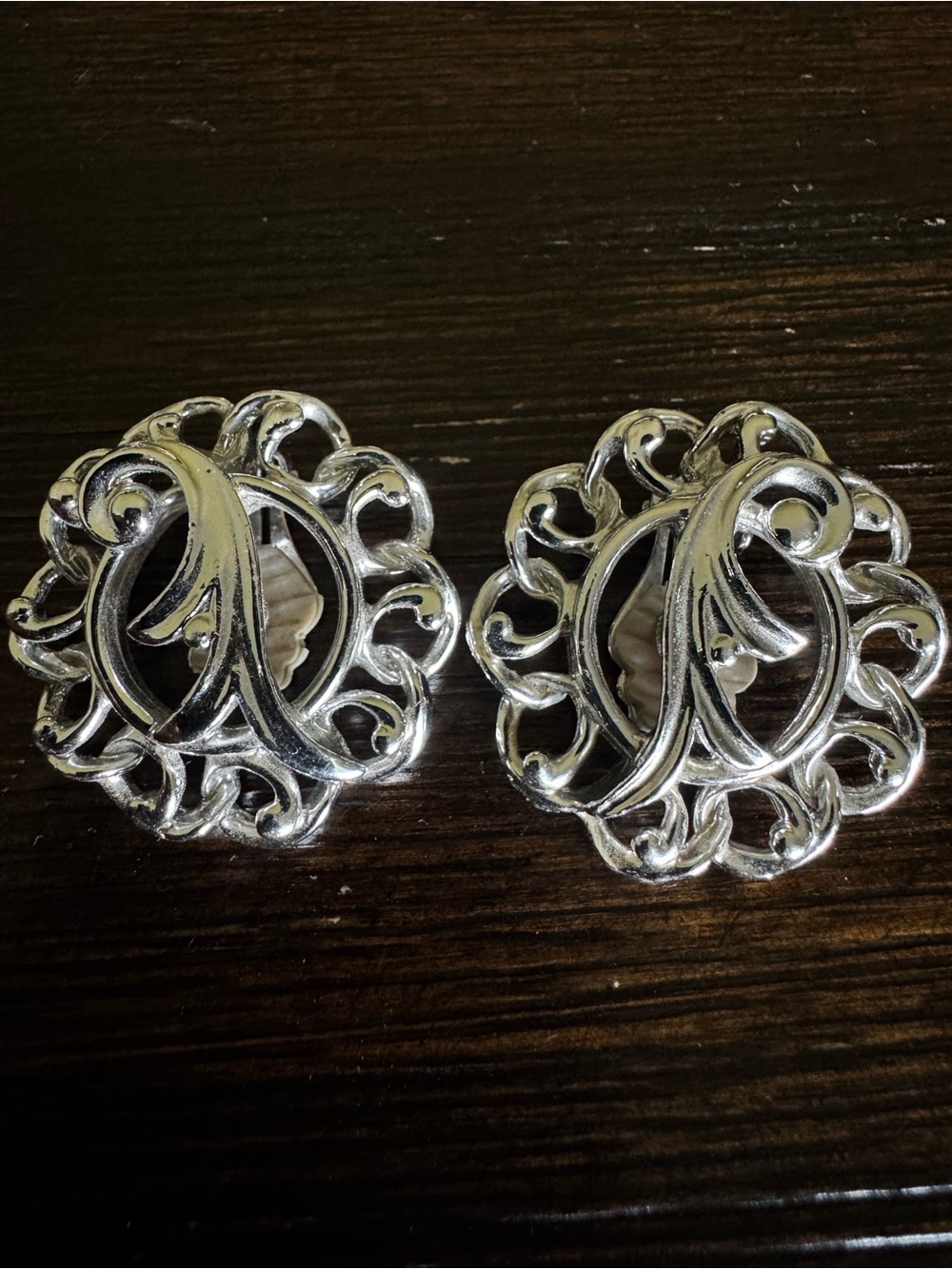 Sarah Coventry Silver Filigree Clip-On Earrings